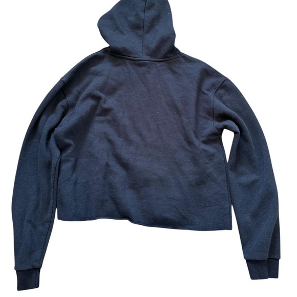 Disney Stitch Navy Blue Cropped Sweater with Hood - Picture 2 of 5